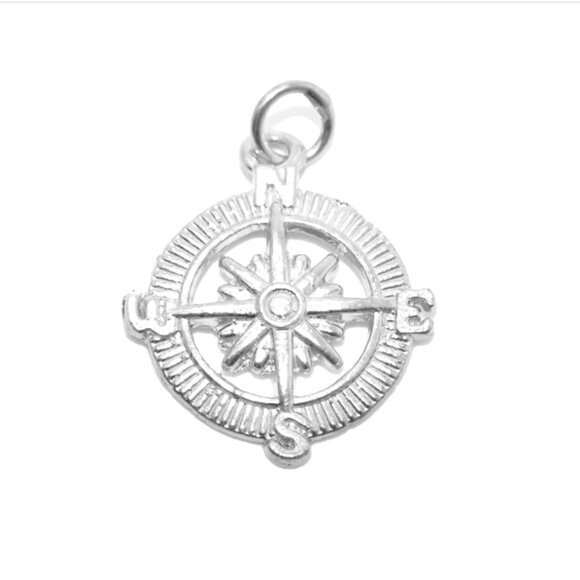 Jewelry - .925 Compass Sterling Silver Pendant Charm